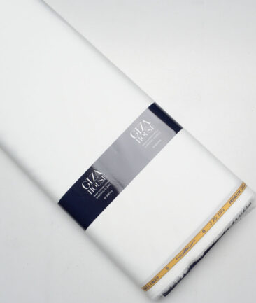 Soktas 2 Ply 120's Giza Cotton Solids Shirting Fabric (White)