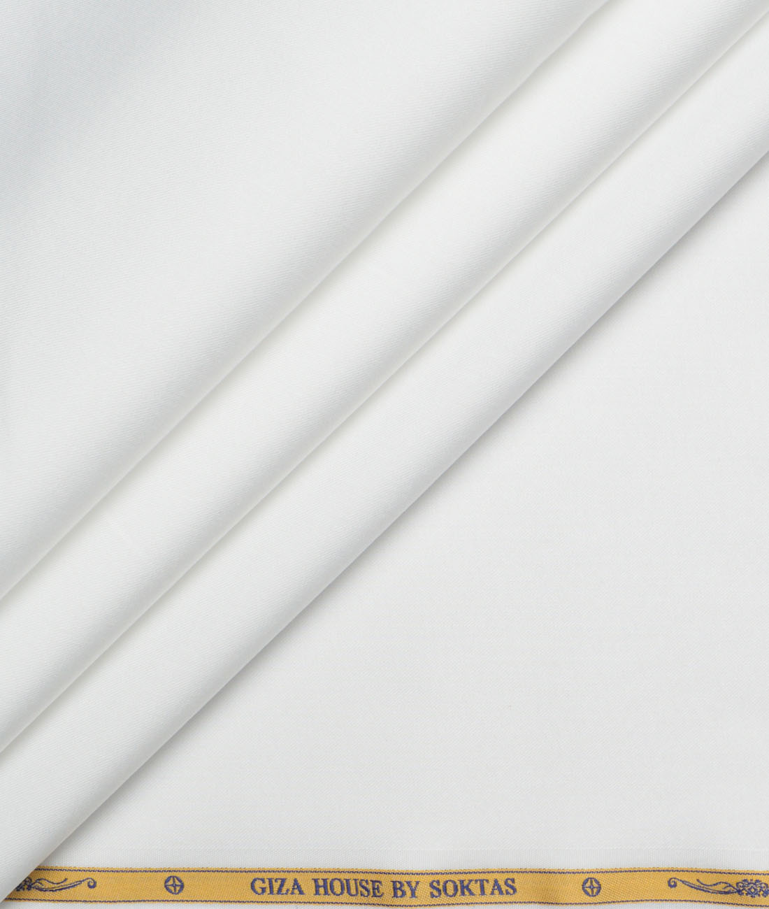 Soktas 2 Ply 120's Giza Cotton Solids Shirting Fabric (White) Soktas 2 Ply 120's Giza Cotton Solids Shirting Fabric (White)