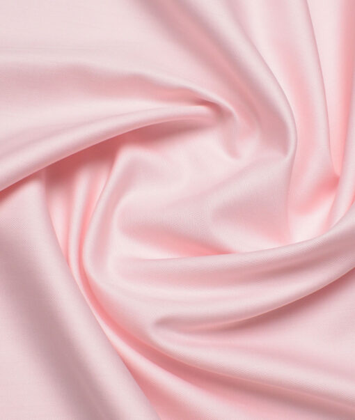 Soktas 2 Ply 120's Giza Cotton Herringbone Striped Shirting Fabric (Pink)