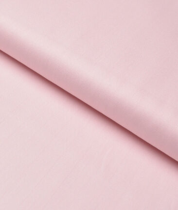 Soktas 2 Ply 120's Giza Cotton Herringbone Striped Shirting Fabric (Pink)