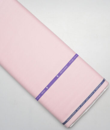 Soktas 2 Ply 120's Giza Cotton Herringbone Striped Shirting Fabric (Pink)