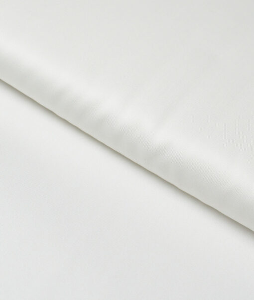 Soktas 2 Ply 120's Giza Cotton Solids Shirting Fabric (White)