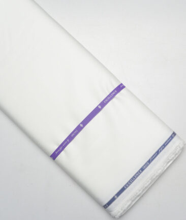 Soktas 2 Ply 120's Giza Cotton Solids Shirting Fabric (White)