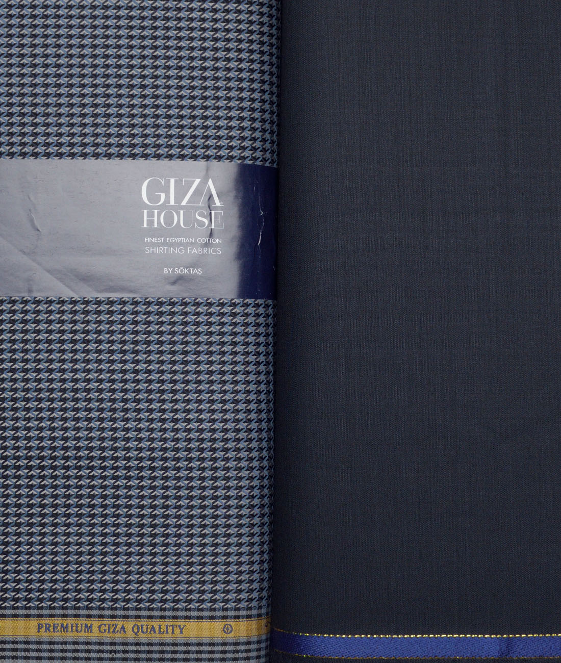 LSCOMBO14306SOKJHOCT-1 Combo of J.Hampstead Poly Wool Pant & Soktas Giza Cotton Shirt Fabric - Image 1
