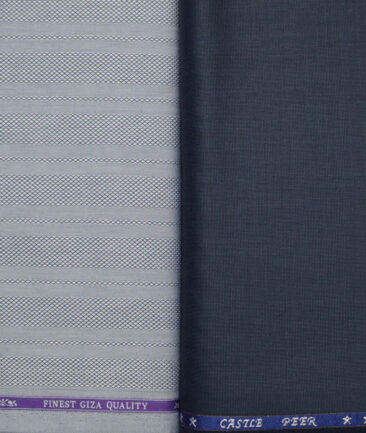 Combo of J.Hampstead Poly Wool Pant & Soktas Giza Cotton Shirt Fabric