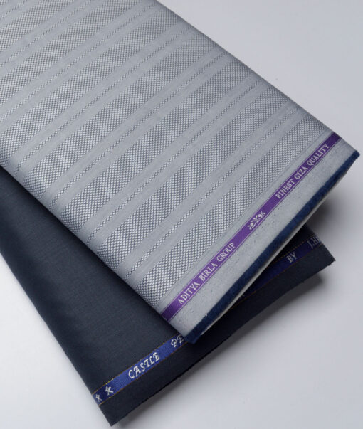 Combo of J.Hampstead Poly Wool Pant & Soktas Giza Cotton Shirt Fabric - Image 2