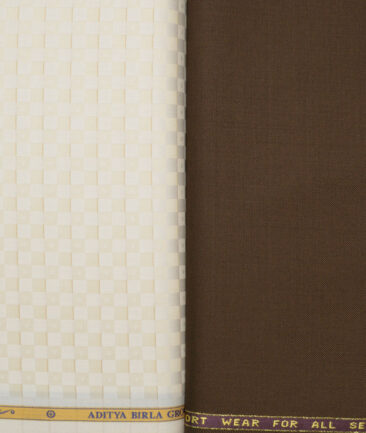 Combo of Reid & Taylor Poly Wool Pant & Soktas Giza Cotton Shirt Fabric