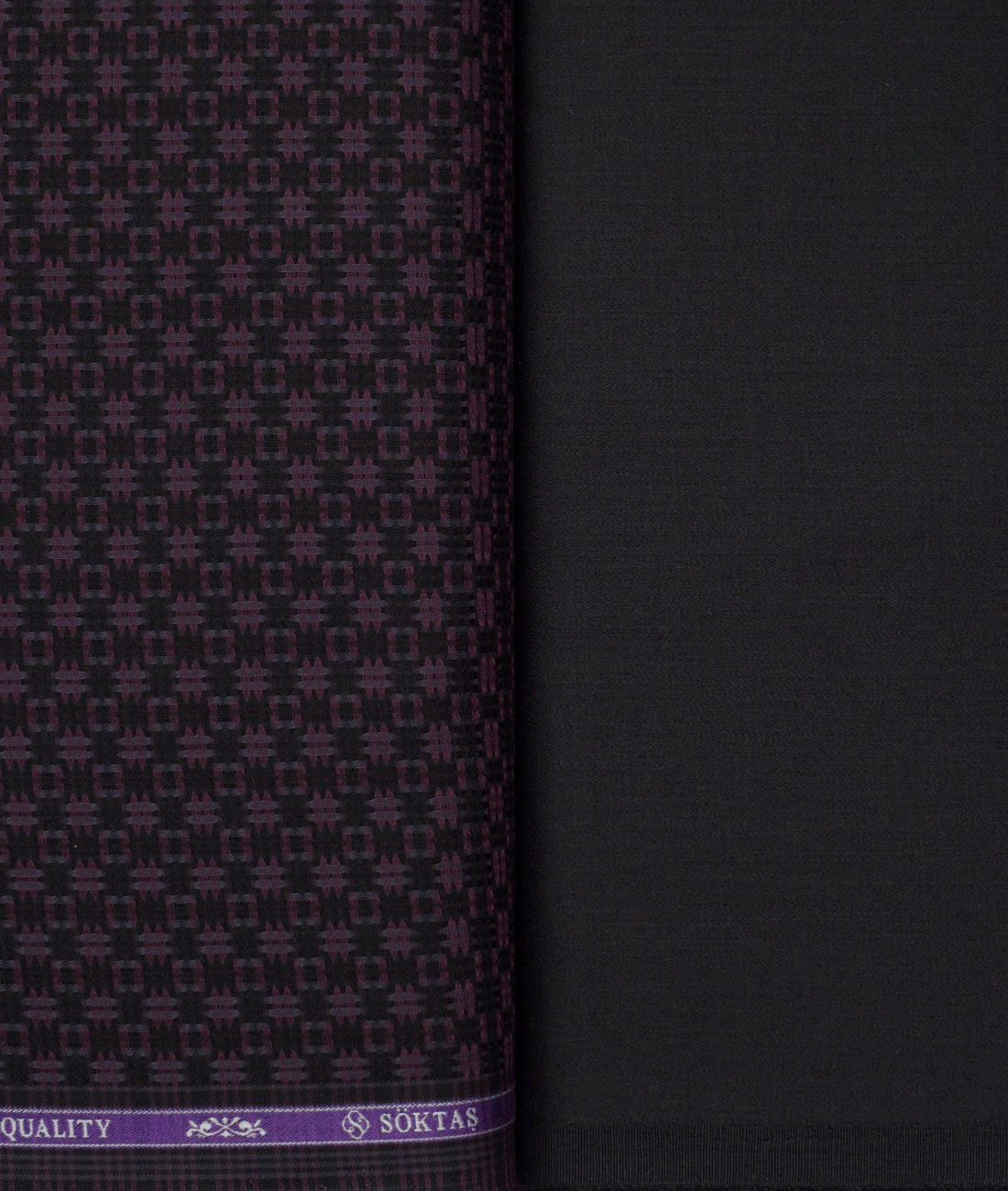LSCOMBO17238SOKICOCT-1 Combo of Italian Channel Terry Rayon Pant & Soktas Giza Cotton Shirt Fabric - Image 1