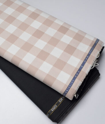 Combo of  J.Hampstead Poly Wool Pant & Vercelli Italy Supima Cotton Shirt Fabric - Image 2