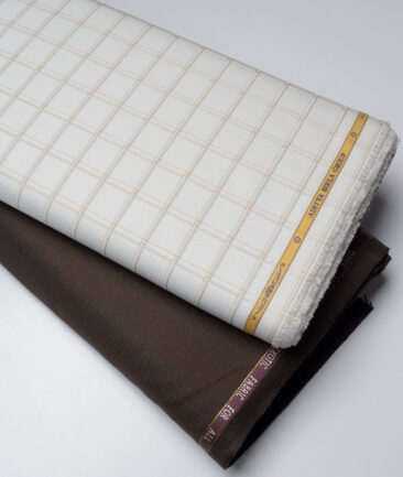 Combo of J.Hampstead Poly Wool Pant & Soktas Giza Cotton Shirt Fabric - Image 2