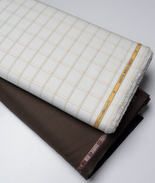 Combo of J.Hampstead Poly Wool Pant & Soktas Giza Cotton Shirt Fabric - Image 2
