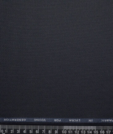 J.Hampstead  Structured Polyester Viscose Stretchable Suiting Fabric (Blackish Grey)