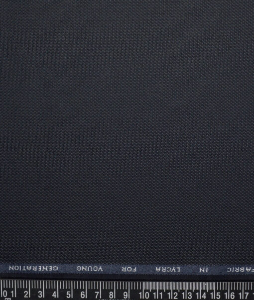 J.Hampstead  Structured Polyester Viscose Stretchable Suiting Fabric (Blackish Grey)