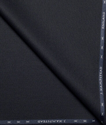 J.Hampstead  Structured Polyester Viscose Stretchable Suiting Fabric (Blackish Grey)