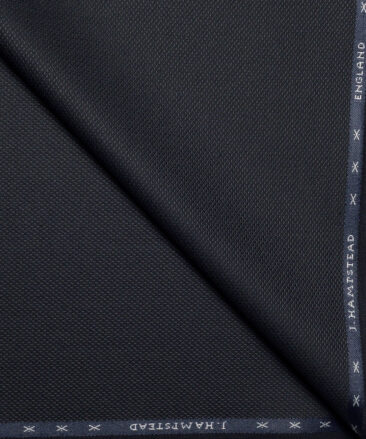 J.Hampstead  Structured Polyester Viscose Stretchable Suiting Fabric (Blackish Grey)
