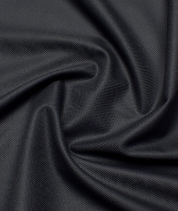 J.Hampstead  Structured Polyester Viscose Stretchable Suiting Fabric (Dark Grey)