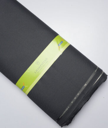 J.Hampstead  Structured Polyester Viscose Stretchable Suiting Fabric (Dark Grey)