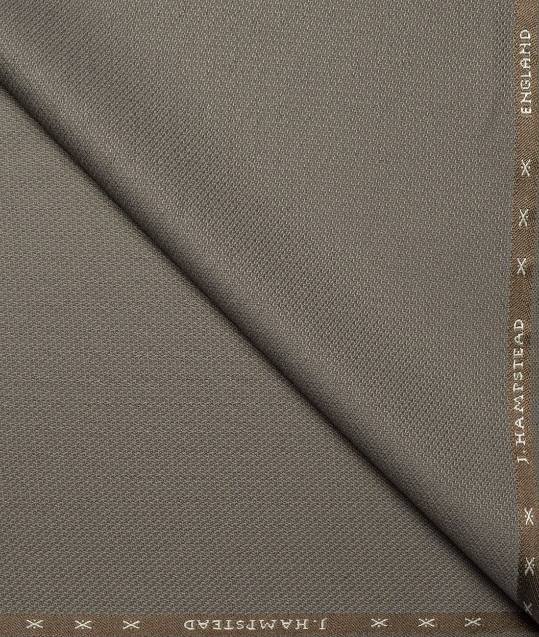 J.Hampstead Structured Polyester Viscose Stretchable Suiting Fabric (Light Brown) J.Hampstead Structured Polyester Viscose Stretchable Suiting Fabric (Light Brown)