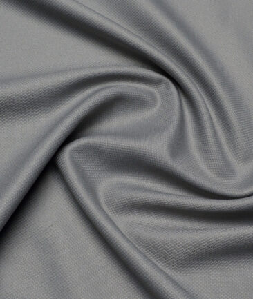J.Hampstead  Structured Polyester Viscose Stretchable Suiting Fabric (Light Grey)