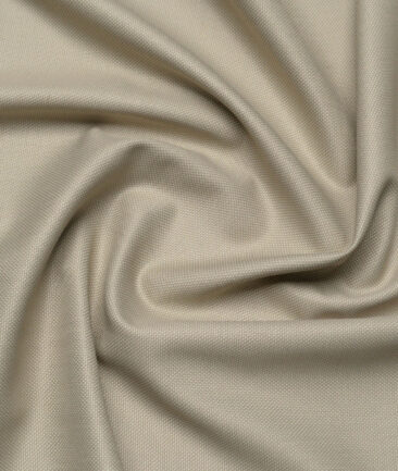 J.Hampstead  Structured Polyester Viscose Suiting Fabric (Beige)