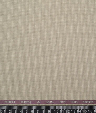 J.Hampstead  Structured Polyester Viscose Suiting Fabric (Beige)