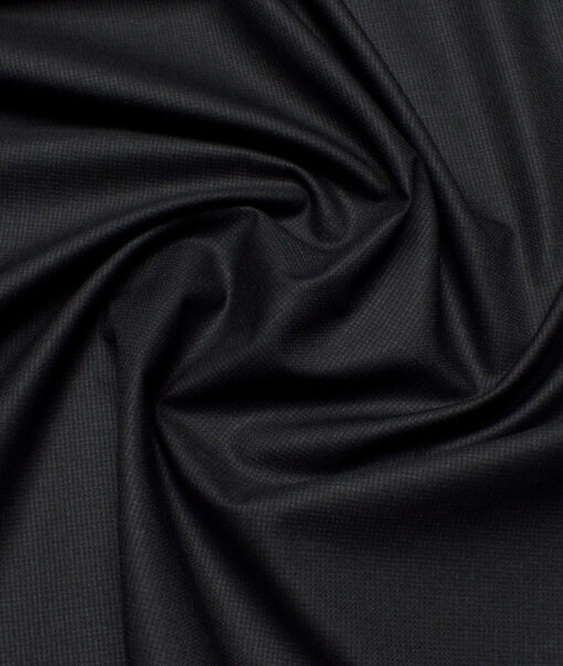 J.Hampstead  Structured Polyester Viscose Suiting Fabric (Blackish Grey)