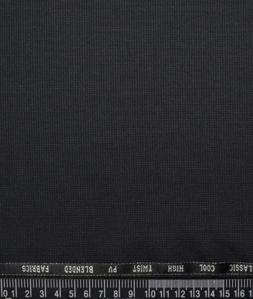 J.Hampstead  Structured Polyester Viscose Suiting Fabric (Blackish Grey)