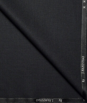 J.Hampstead  Structured Polyester Viscose Suiting Fabric (Blackish Grey)