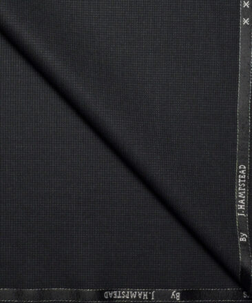 J.Hampstead  Structured Polyester Viscose Suiting Fabric (Blackish Grey)