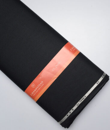 J.Hampstead  Structured Polyester Viscose Suiting Fabric (Black)