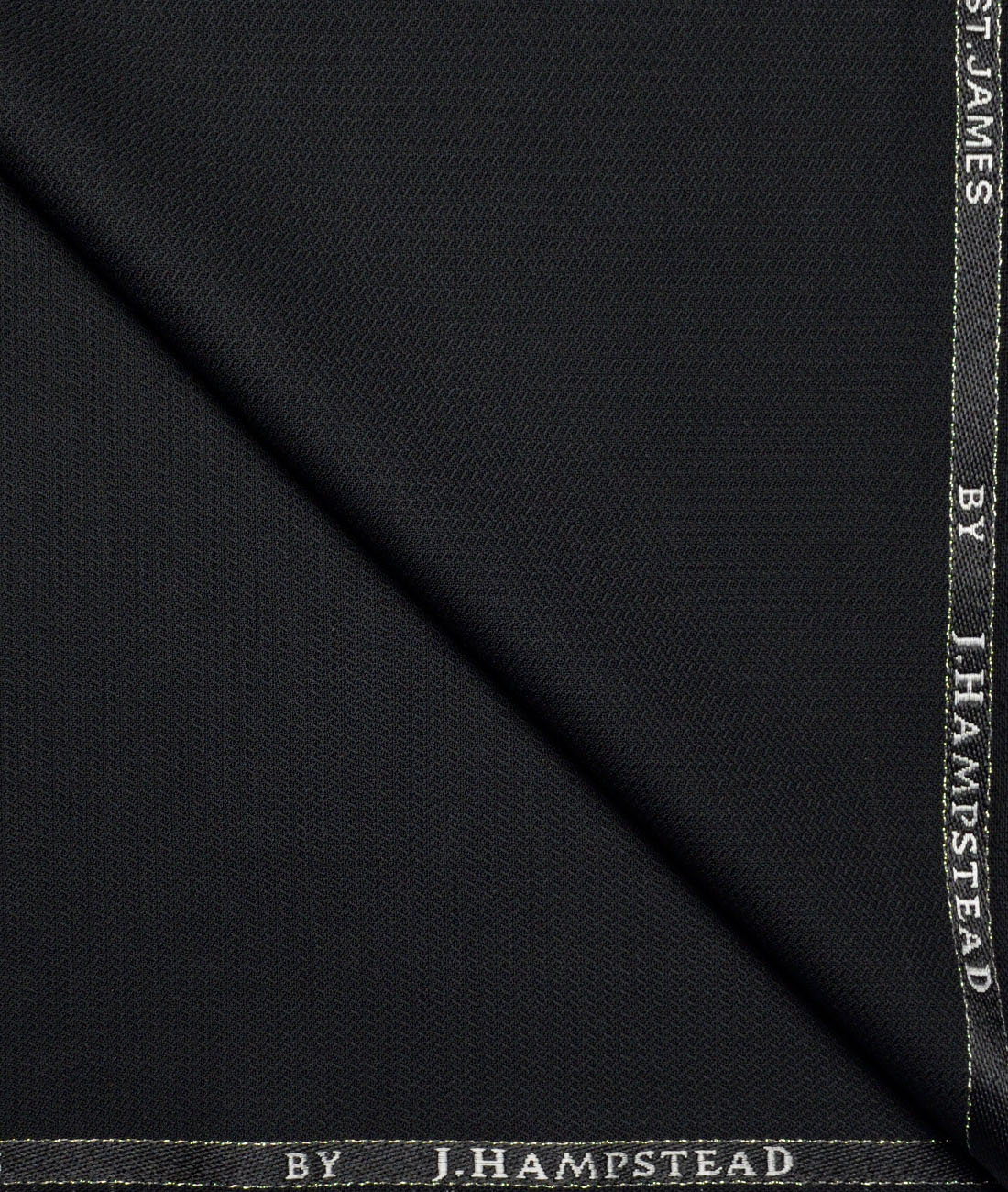 J.Hampstead Structured Polyester Viscose Suiting Fabric (Black) J.Hampstead Structured Polyester Viscose Suiting Fabric (Black)