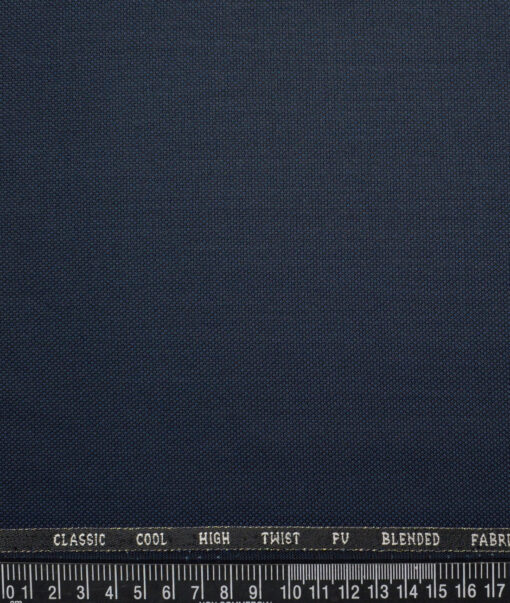 J.Hampstead  Structured Polyester Viscose Suiting Fabric (Dark Blue)