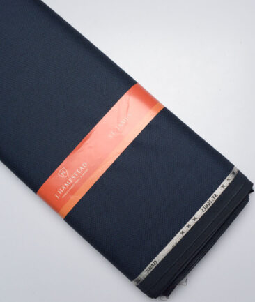 J.Hampstead  Structured Polyester Viscose Suiting Fabric (Dark Blue)