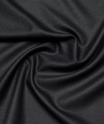 J.Hampstead  Structured Polyester Viscose Suiting Fabric (Dark Grey)