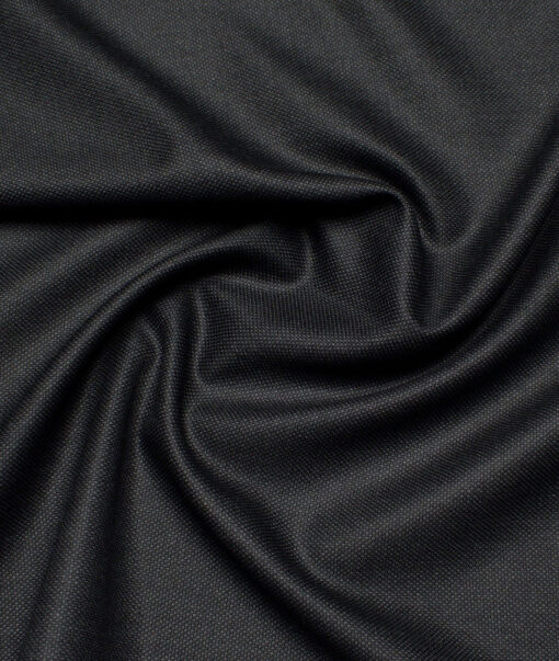 J.Hampstead  Structured Polyester Viscose Suiting Fabric (Dark Grey)