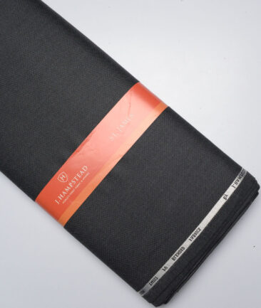 J.Hampstead  Structured Polyester Viscose Suiting Fabric (Dark Grey)