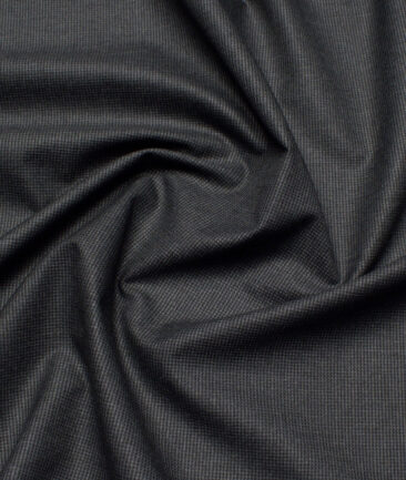 J.Hampstead  Structured Polyester Viscose Suiting Fabric (Dark Grey)