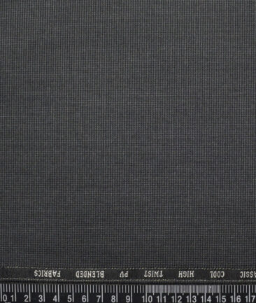 J.Hampstead  Structured Polyester Viscose Suiting Fabric (Dark Grey)