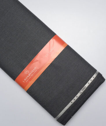 J.Hampstead  Structured Polyester Viscose Suiting Fabric (Dark Grey)