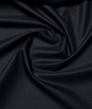 J.Hampstead  Checks Polyester Viscose Suiting Fabric (Dark Navy Blue)
