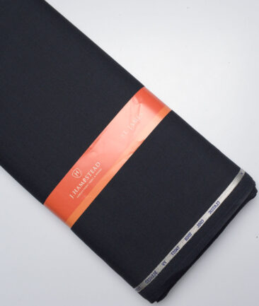 J.Hampstead  Checks Polyester Viscose Suiting Fabric (Dark Navy Blue)