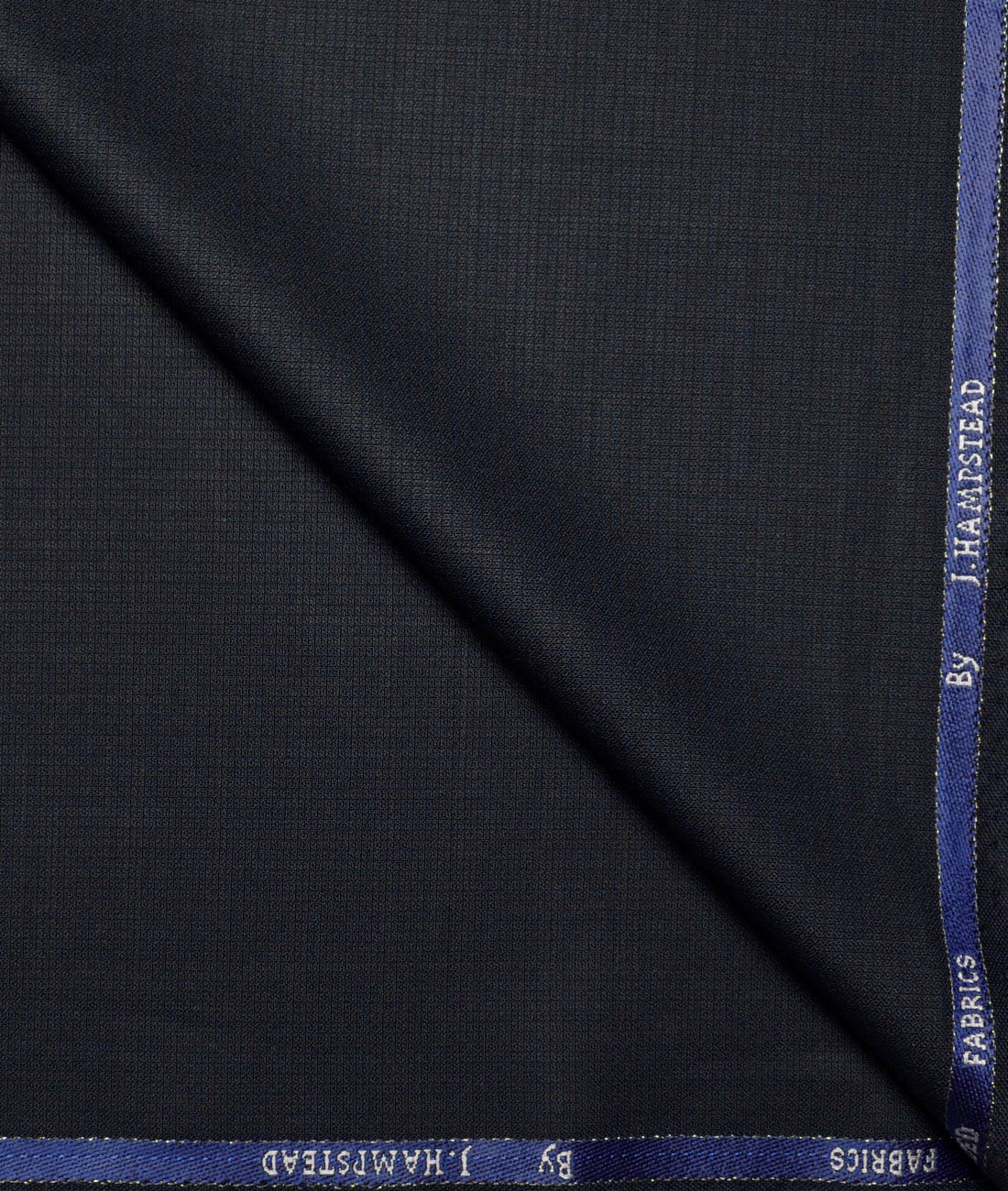 J.Hampstead Checks Polyester Viscose Suiting Fabric (Dark Navy Blue) J.Hampstead Checks Polyester Viscose Suiting Fabric (Dark Navy Blue)