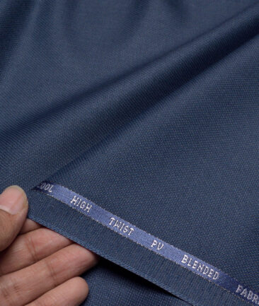 J.Hampstead  Structured Polyester Viscose Suiting Fabric (Dark Royal Blue)