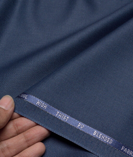 J.Hampstead  Structured Polyester Viscose Suiting Fabric (Dark Royal Blue)