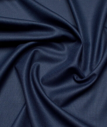 J.Hampstead  Structured Polyester Viscose Suiting Fabric (Dark Royal Blue)
