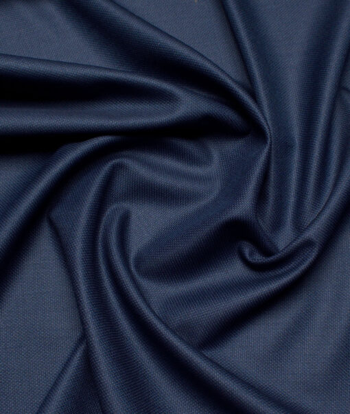 J.Hampstead  Structured Polyester Viscose Suiting Fabric (Dark Royal Blue)
