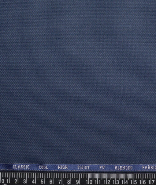 J.Hampstead  Structured Polyester Viscose Suiting Fabric (Dark Royal Blue)