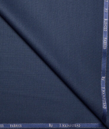 J.Hampstead  Structured Polyester Viscose Suiting Fabric (Dark Royal Blue)