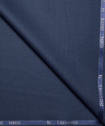 J.Hampstead  Structured Polyester Viscose Suiting Fabric (Dark Royal Blue)
