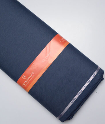 J.Hampstead  Structured Polyester Viscose Suiting Fabric (Dark Royal Blue)